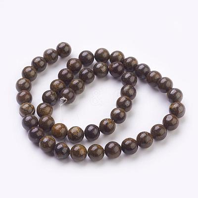Natural Bronzite Beads Strands G-Q605-25-1