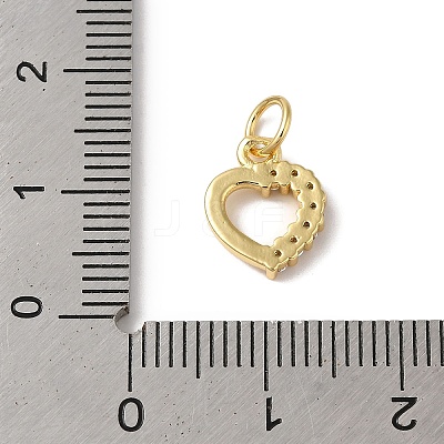 Rack Plating Brass & Clear Cubic Zirconia Pendants KK-L216-013G-1