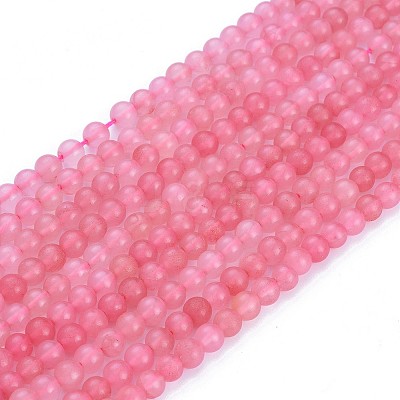 Natural Rose Quartz Beads Strands G-F591-04-6mm-1