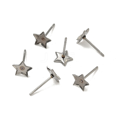 Tarnish Resistant 304 Stainless Steel Stud Earring Settings X-STAS-Q170-10-1