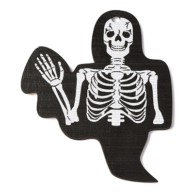 Halloween Printed Wooden Big Pendants WOOD-I016-01D-1