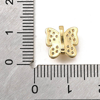 Brass Micro Pave Cubic Zirconia Charms KK-R222-01G-01-1