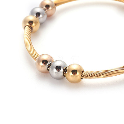 304 Stainless Steel Torque Bangles BJEW-L642-26MP-1