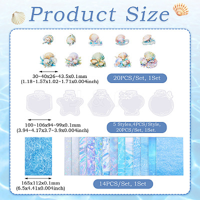 3Sets 3 Styles PET Waterproof Decorative Stickers DIY-TA0010-64A-1