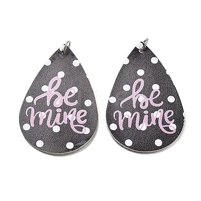 PU Leather Big Pendants FIND-R050-03D-1