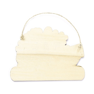 Density Board Wooden Wall Ornament Doorplate Pendants HJEW-C004-06-1