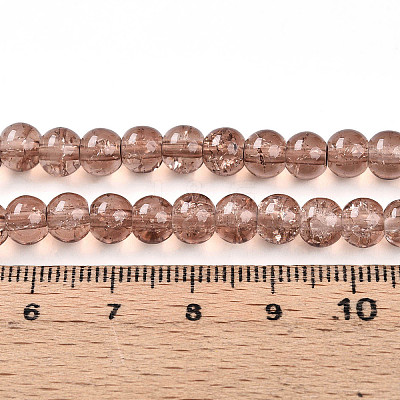 Crackle Glass Beads Strands X-CCG-Q001-6mm-07-1