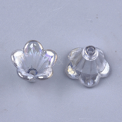 Transparent Acrylic Bead Caps TACR-T007-04F-1