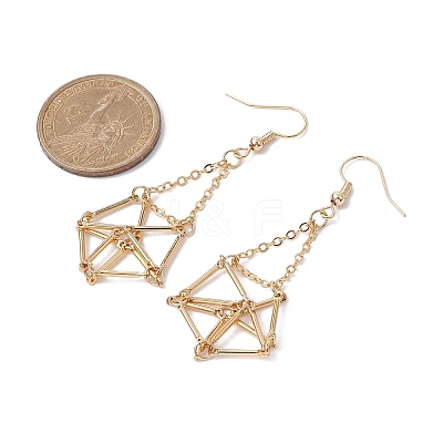 Brass Erring Hooks with Tray EJEW-JE05394-01-1
