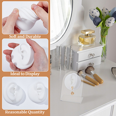 2Pcs 2 Styles Soft Silicone Ear Displays Mould ODIS-UN0001-28A-1