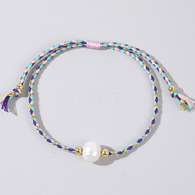 Natural Freshwater Pearl Bead Braided Bead Bracelets JH8725-5-1