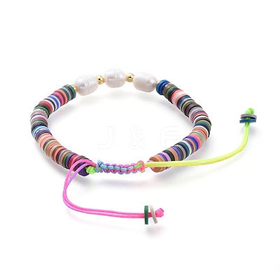 Adjustable Nylon Thread Braided Bead Bracelets BJEW-JB05124-05-1