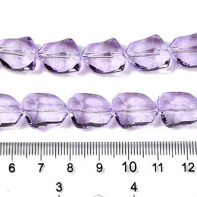 Electroplate Glass Beads Strands EGLA-N012-05B-1
