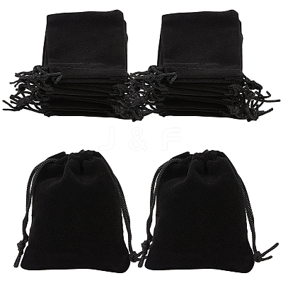 25Pcs Rectangle Velvet Drawstring Pouches TP-BBC0001-04A-03-1
