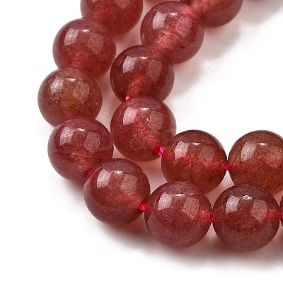 Natural Strawberry Quartz Beads Strands G-L621-B09-8mm-1