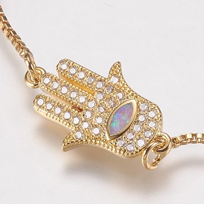 Adjustable Brass Bolo Bracelets BJEW-E333-01G-A-1