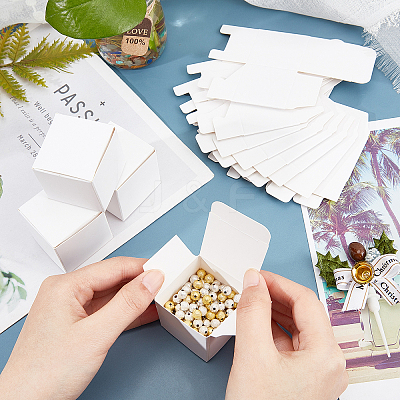 Foldable Creative Kraft Paper Box CON-WH0062-04B-WH-1
