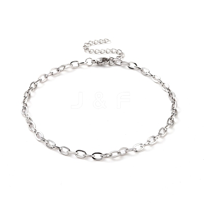 Non-Tarnish 304 Stainless Steel Cable Chain Bracelet for Men Women BJEW-E031-05D-P-1