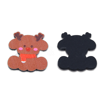 Printed Embossed Opaque Acrylic Cabochons OACR-N135-06C-1