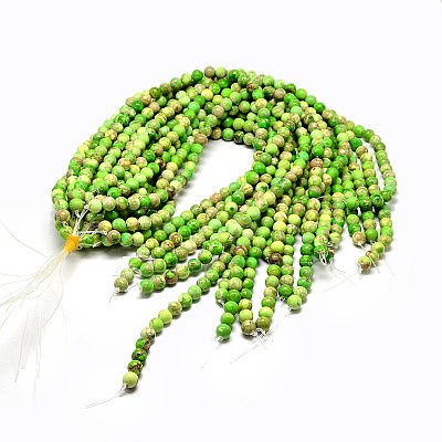 Natural Imperial Jasper Beads Strands G-I122-10mm-M-1
