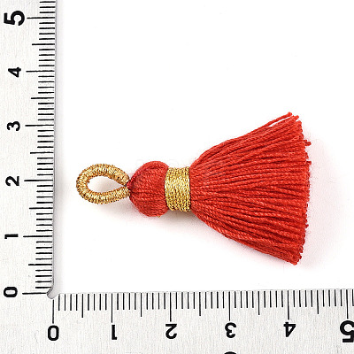 Polycotton(Polyester Cotton) Tassel Pendant Decorations FIND-N006-01G-1