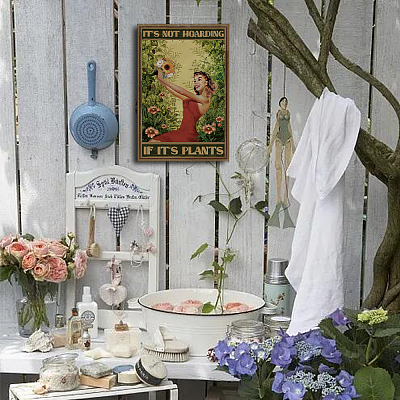 Vintage Metal Tin Sign AJEW-WH0189-026-1