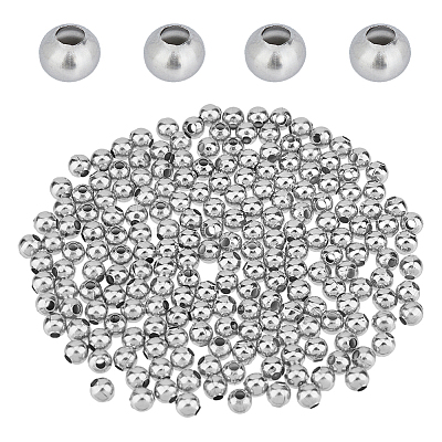 304 Stainless Steel Round Seamed Beads STAS-DC0015-81C-1