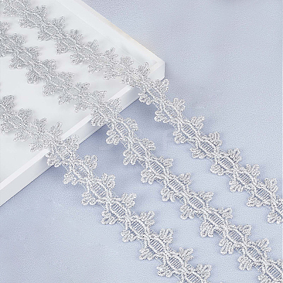 Polyester Lace Ribbons OCOR-WH0082-20B-1