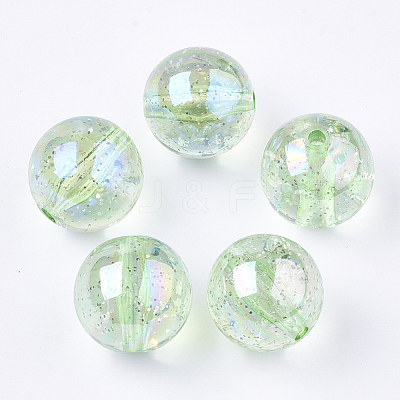 Transparent Acrylic Beads TACR-T006-01A-10-1