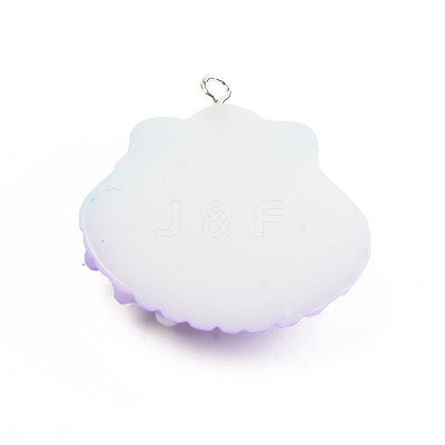 Opaque Resin Pendants X-RESI-S356-059B-01-1
