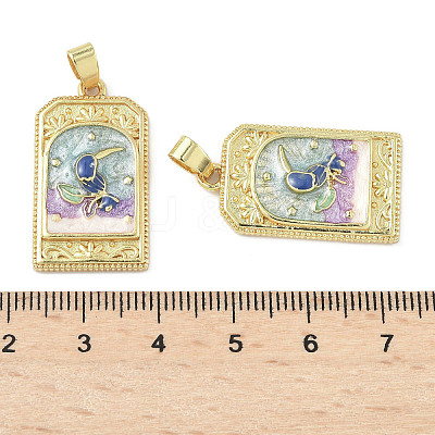 Brass Enamel Pendants KK-I355-18G-01-1