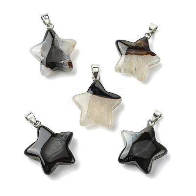 Natural Agate Pendants GG-K002-10K-1