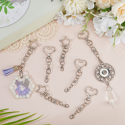 20Pcs 2 Styles Zinc Alloy Swivel Clasps FIND-SP0004-24P-1