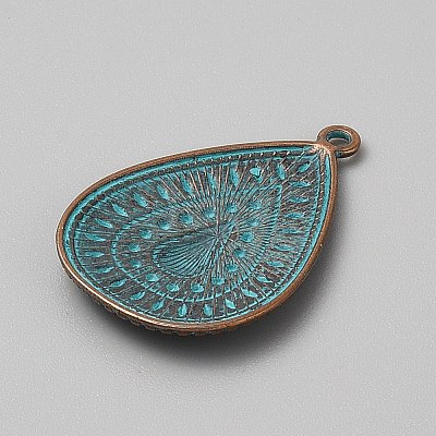 Tibetan Styles Alloy Pendants FIND-CJC0024-84B-1