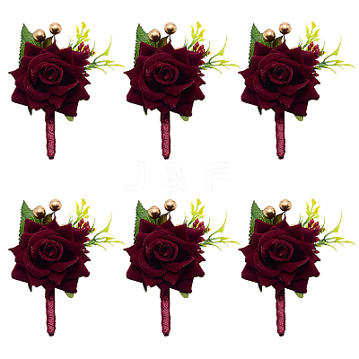 Silk Brooch AJEW-WH0240-16-1