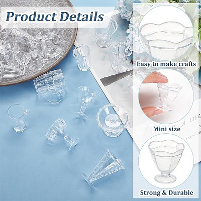 28pcs 14 style Plastic Mini Sundae Cups KY-OC0001-16-1
