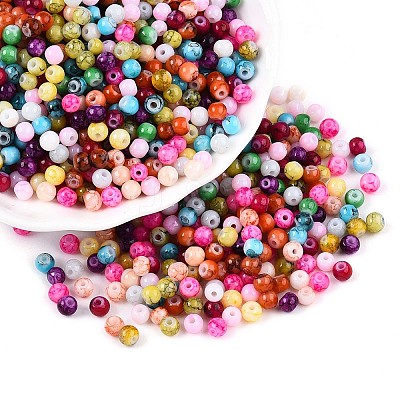 Baking Paint Glass Beads DGLA-S115-4mm-MS-1