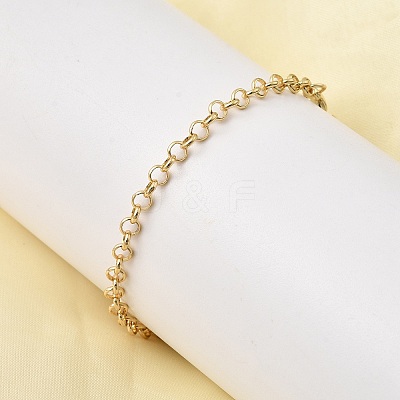 Brass Link Chain Bracelet for Women BJEW-A065-08G-1