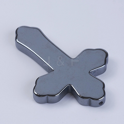 Electroplate Non-Magnetic Synthetic Hematite Beads LS-G-F553-02-1
