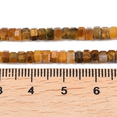 Natural Tiger Quartz Beads Strands G-G345-C11-2x4mm-1