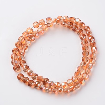 Electroplate Glass Bead Strands EGLA-J137-6mm-A-FR03-1