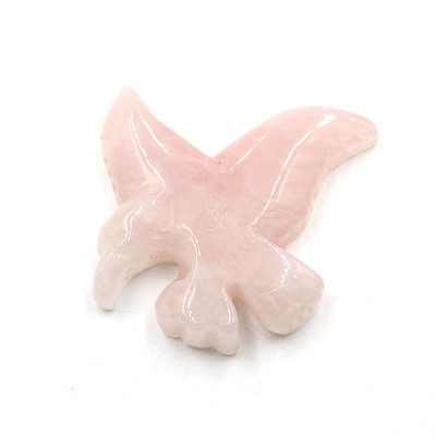 Carved Natural Rose Quartz Pendants PW-WG41647-01-1