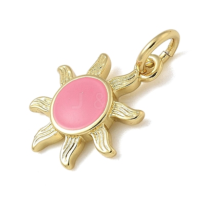 Rack Plating Brass Enamel Charms KK-K392-50G-01-1