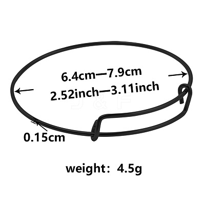 Adjustable Expandable 304 Stainless Steel Bangles for Women UK8854-4-1
