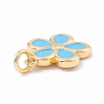 Brass Enamel Pendants KK-P217-02G-1