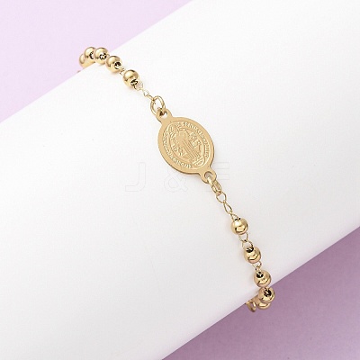 Religion 304 Stainless Steel Link Bracelets LS-BJEW-F524-05A-G-1