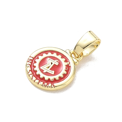Brass Enamel Pendants KK-CBA3F25-01B-G-1