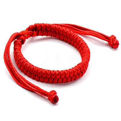 Adjustable Waxed Cord Braided Bracelets BJEW-E304-15-1