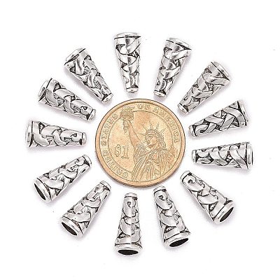 Tibetan Style Alloy Bead Cone TIBEB-00821-AS-NF-1