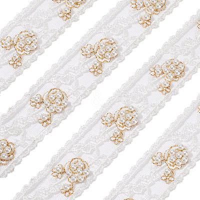 Flower Pattern Lace Embroidery Organza Trimming OCOR-FG0001-30-1